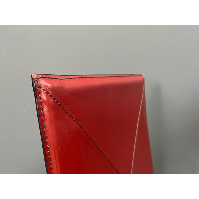 Red Leather Dining Chairs from Roche Bobois, France, 1980s, Set of 8 For Sale - Image 11 of 14