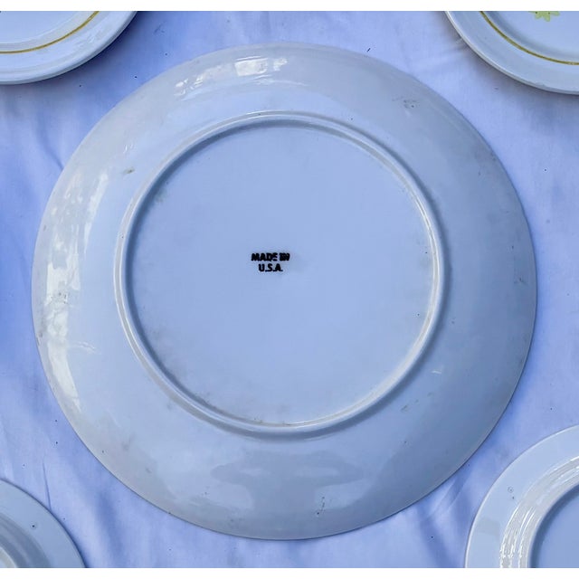 1968 Yellow Floral Ironstone Platter by Taylor, Smith, and Taylor For Sale - Image 4 of 5