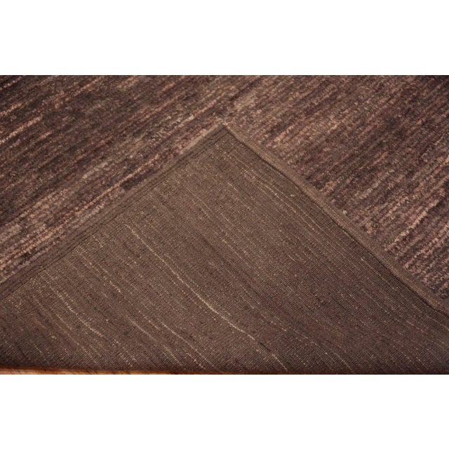 Contemporary Nazmiyal Collection Brown Minimalist Contemporary Rug For Sale - Image 3 of 5