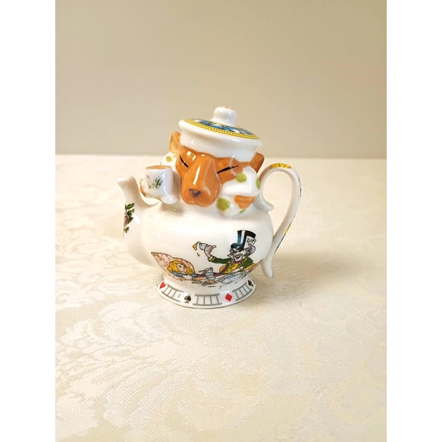 Paul Cardew Alice in Wonderland Tea for One Whimsical Stacking Teapot Cup Set White Rabbit & Dormouse Salt & Pepper Shakers - Set of 3 For Sale - Image 12 of 18