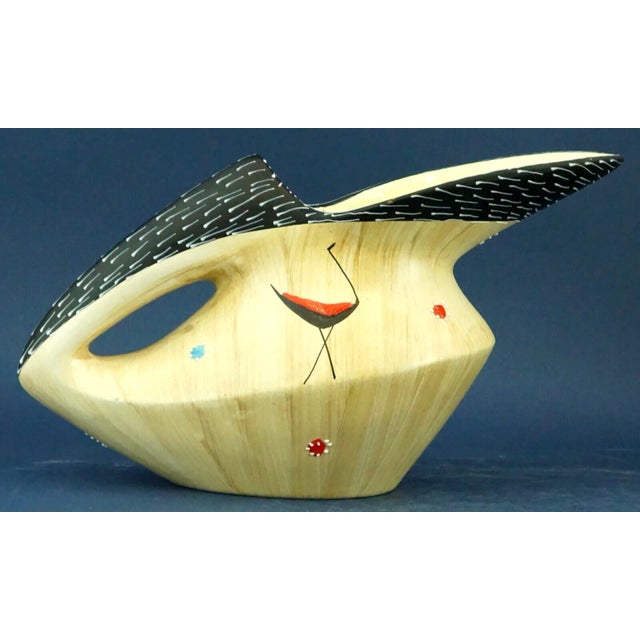 Ceramic Ceramic Jug Vase by Serafino Volpi for Cama Deruta, Italy, 1960s For Sale - Image 7 of 18