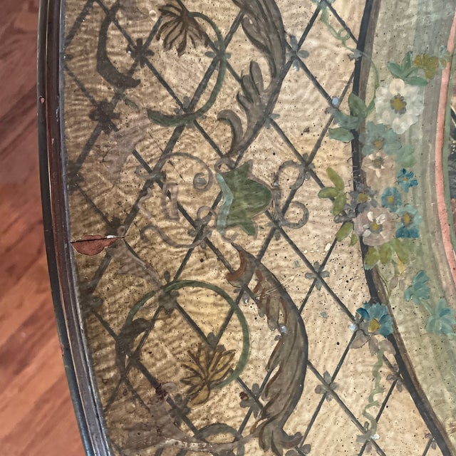 Green Handpainted and Decoupage Accent Table For Sale - Image 8 of 11