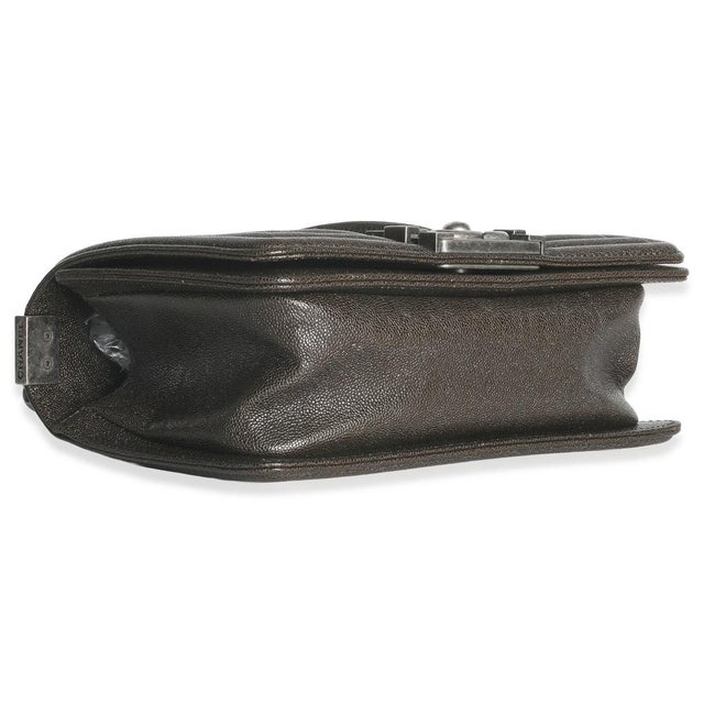 Brown Quilted Caviar Small Boy Handbag For Sale In New York - Image 6 of 9