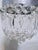 Chrome Vintage Basket Chandelier With Textured Chrome and Crystal Chain For Sale - Image 8 of 9