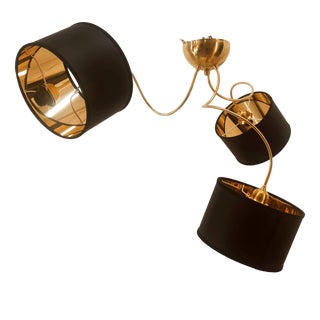 Brass Ceiling Light with Adjustable Arms For Sale