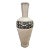 Monumental Boho Chic Moroccan Off White & Black Pottery Floor Vase or Urn For Sale