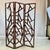 Wood 1970s Vintage Boho Chic Hollywood Regency Cracked Ice Walnut Room Divider Screen - 3 Panel. For Sale - Image 7 of 13
