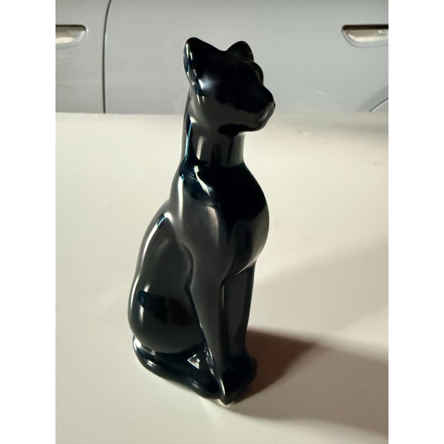 Black Pair of Baccarat Black Crystal Panthers Figurines For Sale - Image 8 of 9