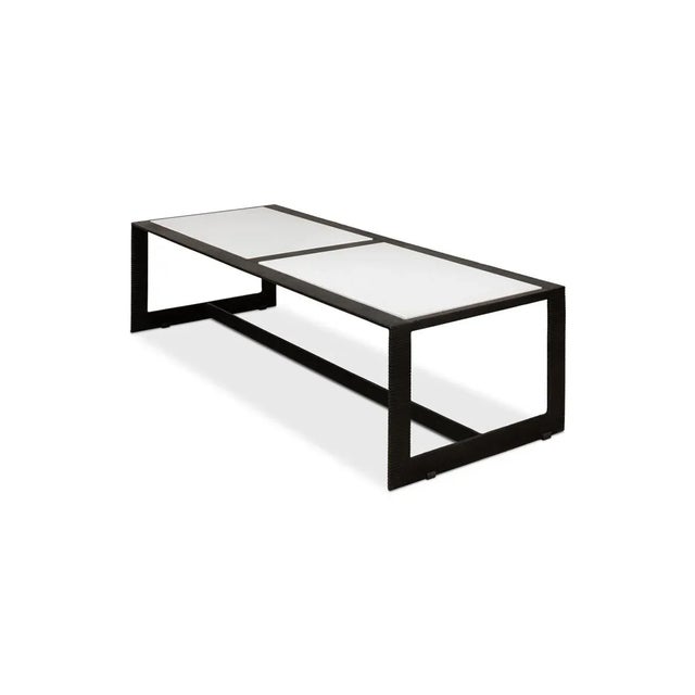 Modern Modern Marble Top Iron Coffee Table For Sale - Image 3 of 11