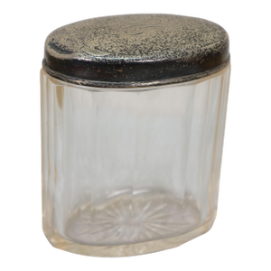 Antique Gorham Sterling Silver Lidded Cut Glass Vanity Powder Dresser Jar 3"