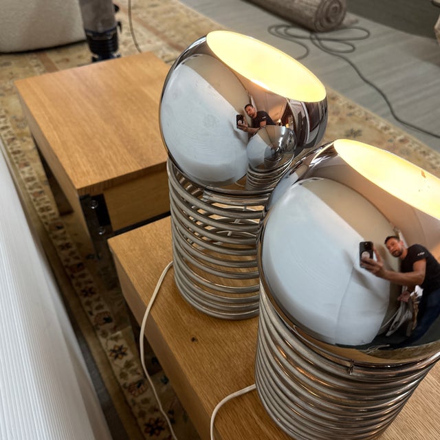 Mid 20th Century Style After Ingo Maurer Spring Mid Century Modern Tables Lamps - a Pair For Sale - Image 12 of 12