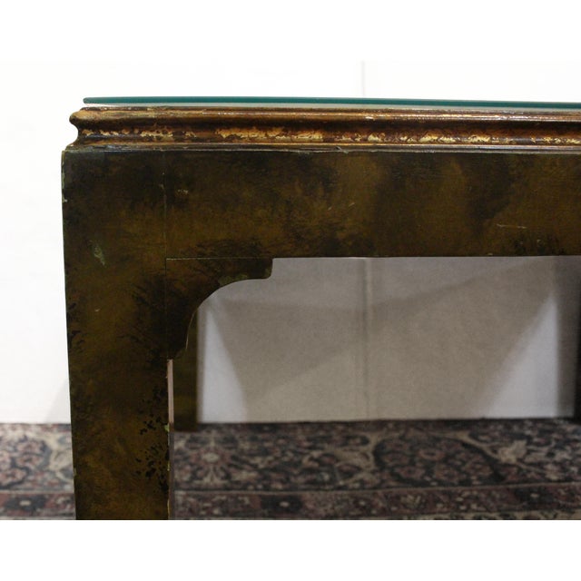 Mid 20th Century Painted Glass Top Coffee Table Chairish