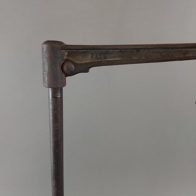 American Antique o.c. White Desk or Wall Lamp W/ Holophane Shade For Sale - Image 3 of 5