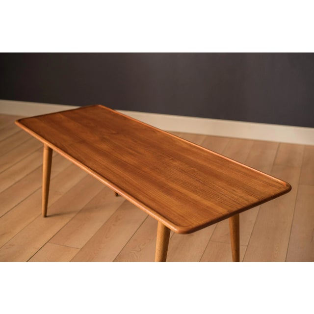 Andreas Tuck Vintage Danish At-11 Solid Teak Coffee Table by Hans J. Wegner For Sale - Image 4 of 10