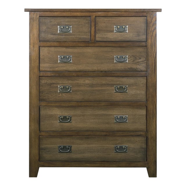 Mission 6 Drawer Dresser in Walnut For Sale