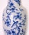 Wood Vintage Japanese Blue & White Floral Mounted Porcelain Wall Pocket Vase With Birds & Flowers For Sale - Image 7 of 8