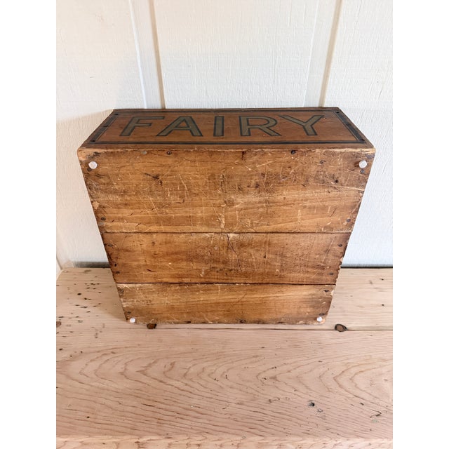 Chestnut Antique Fairbanks Fairy Soap Crate For Sale - Image 8 of 9