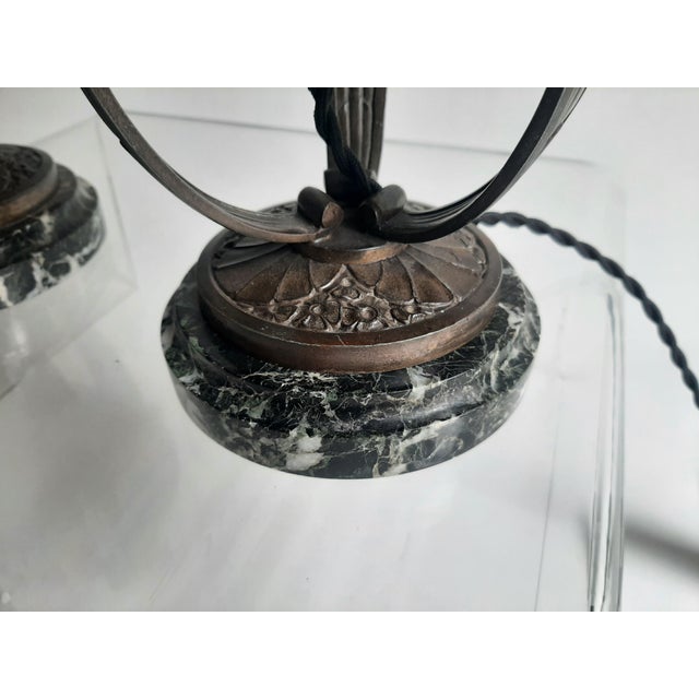Metal Art Deco Table Lamps, France, 1920s, Set of 2 For Sale - Image 7 of 11