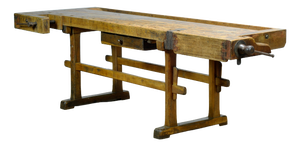 Antique Oak Workbench, 1920s