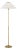 Amber Lewis by Visual Comfort Signature Soren 53" Floor Lamp in Hand-Rubbed Antique Brass with Silk Pleated Shade For Sale