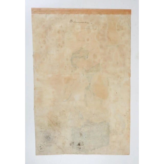 Paper Early Kunisada I Utagawa Beauty Sewing Japanese Woodblock For Sale - Image 7 of 9