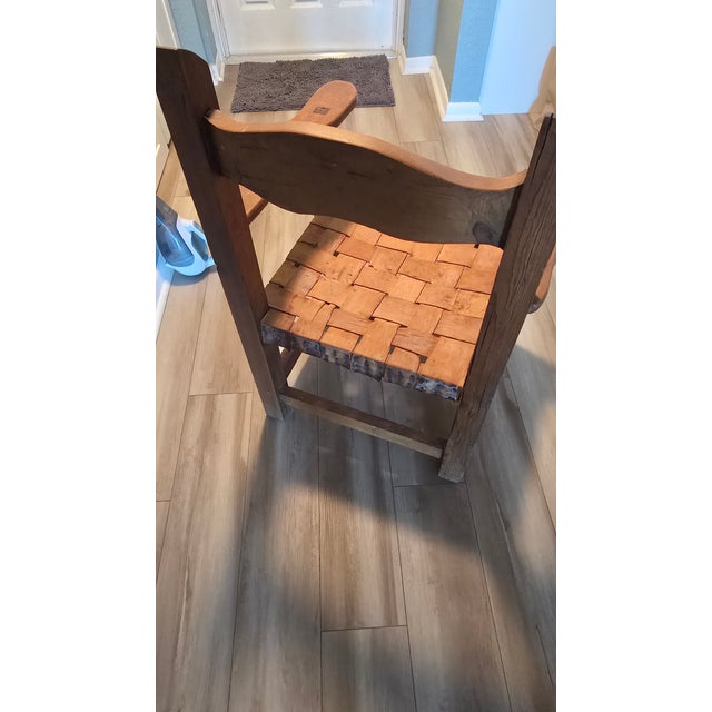 1990s Vintage Spanish Rustic Chair For Sale - Image 5 of 8