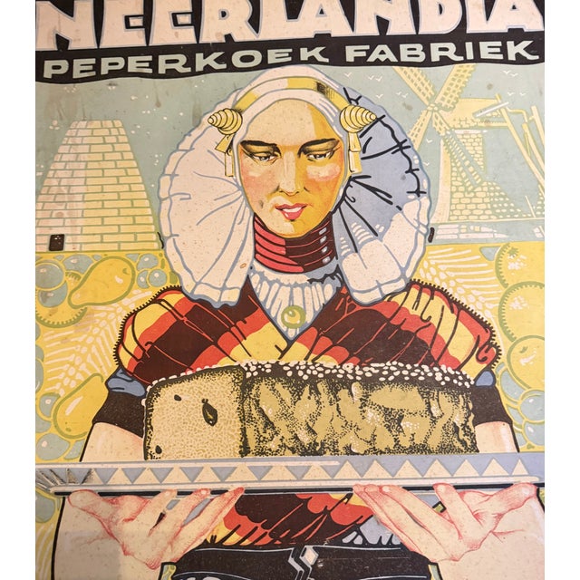 Neerlandia Gingerbread Factory – Early 20th-Century Cardboard Advertising Sign (c. 1910–1925) Rare early 20th-century...