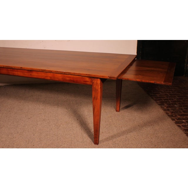 Refectory Table in Cherry Wood For Sale - Image 3 of 12