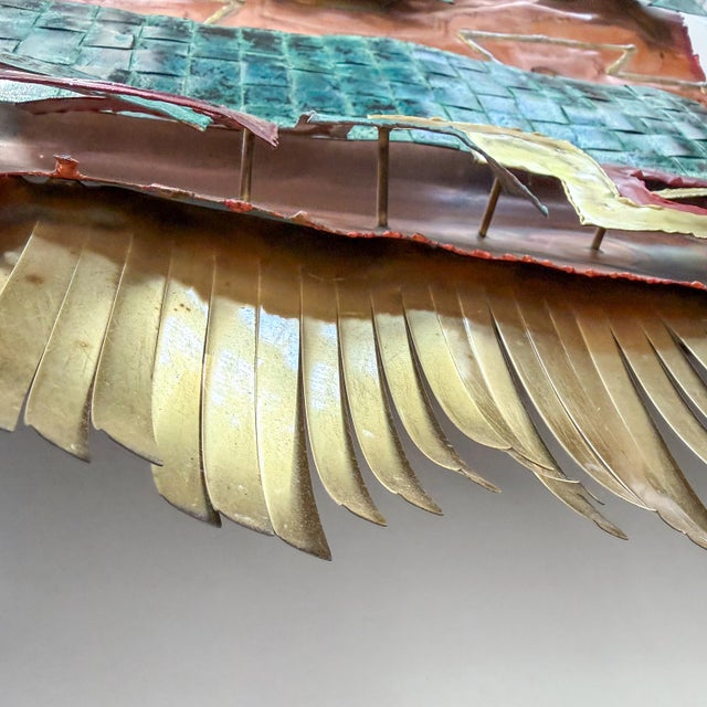 Early 21st Century Greg Gowen Signed Southwestern Metal Rug Wall Sculpture, 2002 For Sale - Image 5 of 10