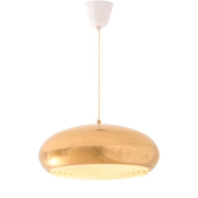 Scandinavian Modern Hanging Lamp in Brass by Bergboms, 1960s For Sale