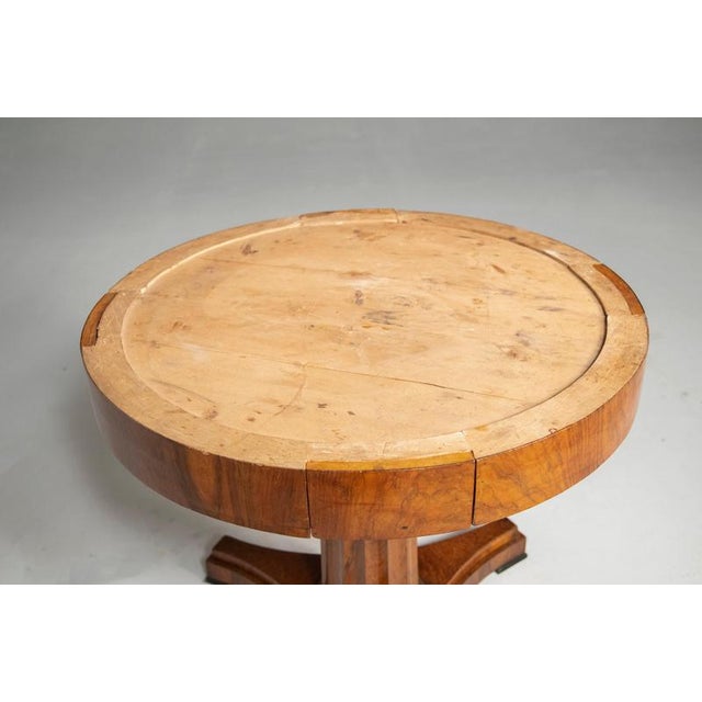 Traditional Lombard Empire Table in Walnut with Marble Top, 1850 For Sale - Image 3 of 18