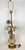 Mid-Century Modern Gilt Lamp With 3-Dimensional Over-Scale Metal Flowers For Sale - Image 3 of 13