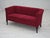 Danish 2-Seater Sofa in Cherry-Red Velour, 1950s For Sale - Image 15 of 18