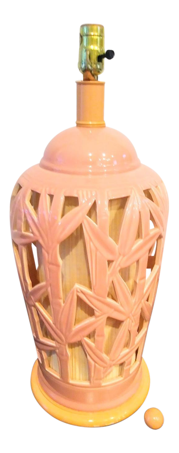 peach table lamp
