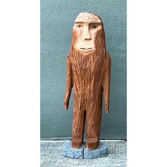 Vintage Hand Carved Figure For Sale - Image 10 of 12