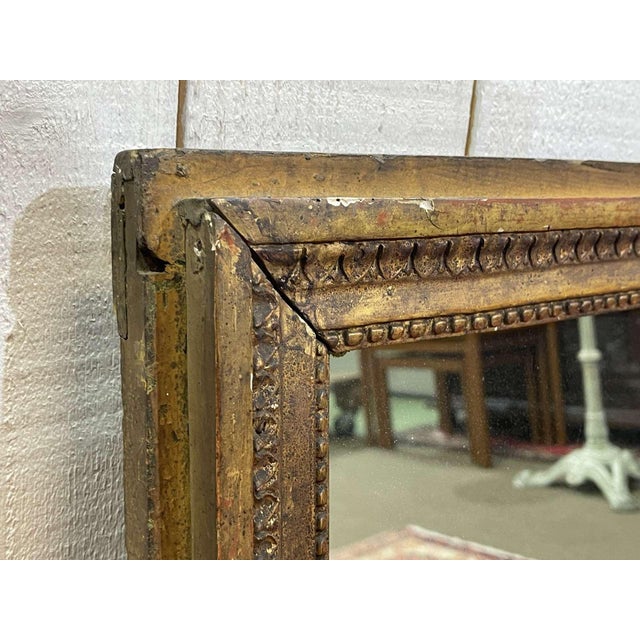 Gold Antique Mirror in Gilded Wood, 1700s For Sale - Image 8 of 10