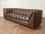 Vintage 1980s brown chocolate leather sofa in good vintage condition. Normal wear all around, patina consistent with age....