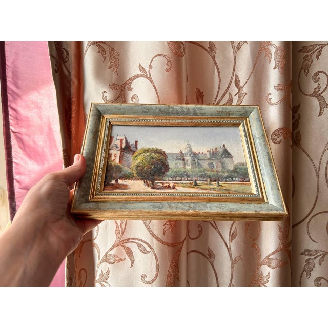 2020s Framed Original Painting Fontainebleau Palace Landscape by Valeriya S. For Sale - Image 5 of 12