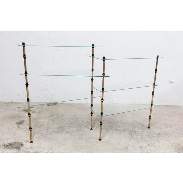 Glass and Brass Pastry Display Shelf, 1950s For Sale - Image 17 of 18