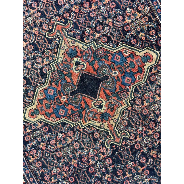 Antique Persian Senneh Rug 3.7 x 4.5 For Sale - Image 4 of 8
