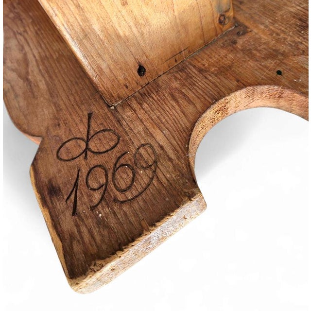 Mid-Century Wooden Bench, 1960s For Sale - Image 9 of 10