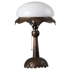Swedish Art Nouveau Copper Table Lamp