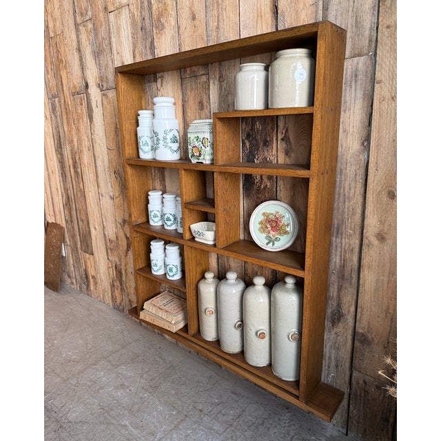 Vintage Oak Shelf, 1950s For Sale - Image 4 of 8