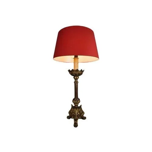 Large Gold-Colored Table Lamp For Sale - Image 9 of 9