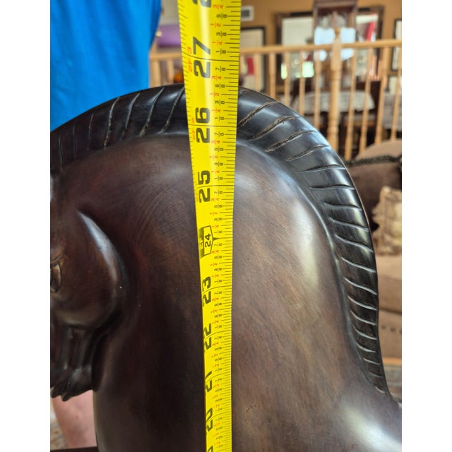 Metal Mid 20th Century Etruscan-Style Bronze Equestrian Sculpture, in the Manner of Boris Lovet-Lorski For Sale - Image 7 of 8