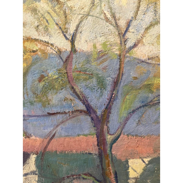 Arthur Morard, Paysage de campagne avec vue sur le Jura Suisse, 1978, Oil on Canvas For Sale - Image 6 of 11