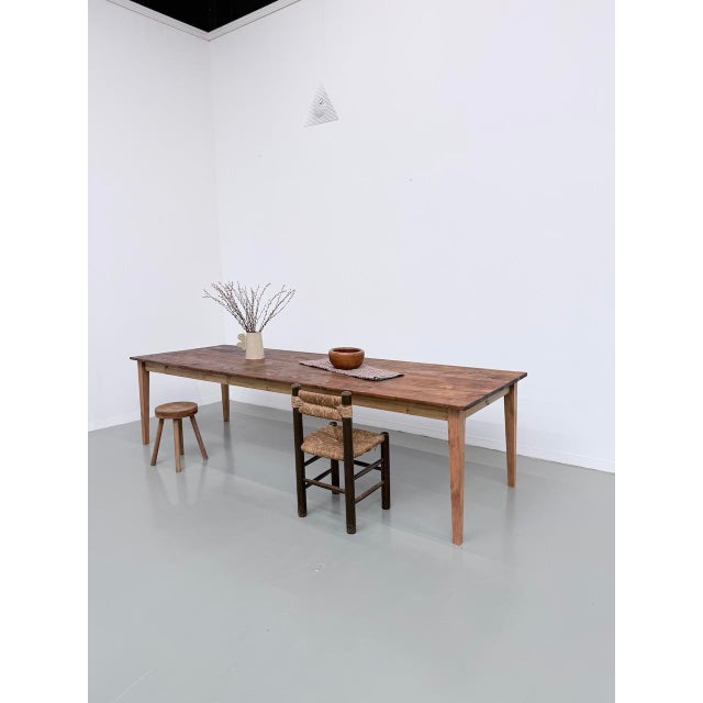 1950s Vintage Farmhouse Table in Pine, 1950s For Sale - Image 5 of 18