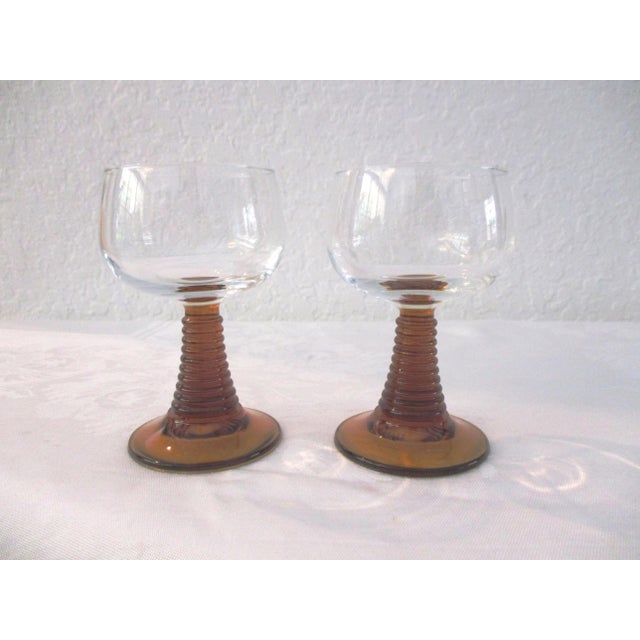 Traditional Mid-Century Roemer Wine Glasses, S/5 For Sale - Image 3 of 6