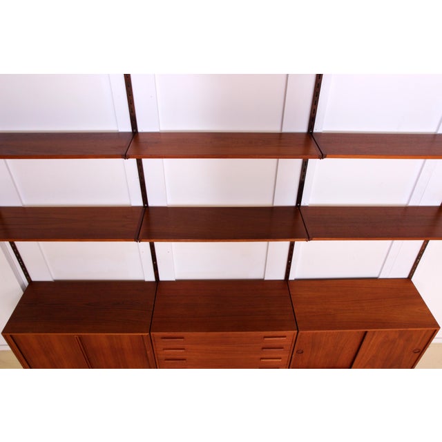 Wood Wall Unit by Kai Kristiansen for Feldballes Møbelfabrik, 1960s, Set of 13 For Sale - Image 7 of 18