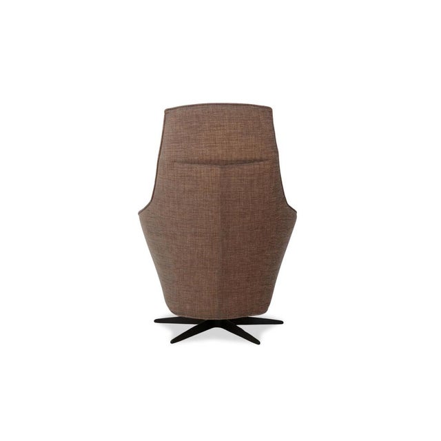 Set of Sitting Vision MV 248 Fabric Armchair with Stool in Beige Brown For Sale - Image 10 of 15